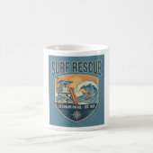 Surf Rescue Lifeguard Patrol Est 1950 コーヒーマグカップ (中央)