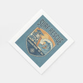 Surf Rescue Lifeguard Patrol Est 1950 スタンダードランチョンナプキン (角)