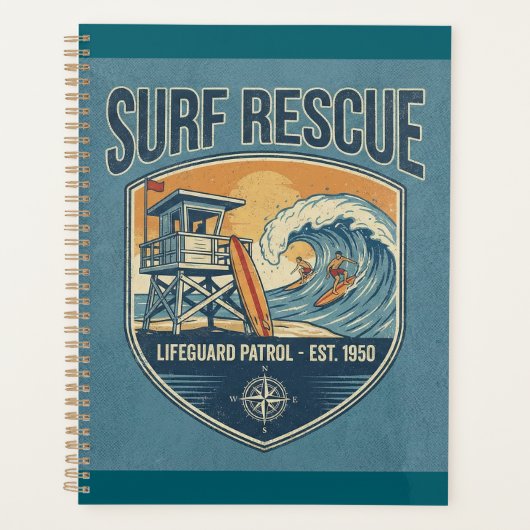 Surf Rescue Lifeguard Patrol Est 1950 プランナー手帳 (正面)