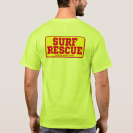 SURF RESCUE RED back print Tシャツ