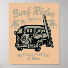 Surf Rider California Beach Poster ポスター