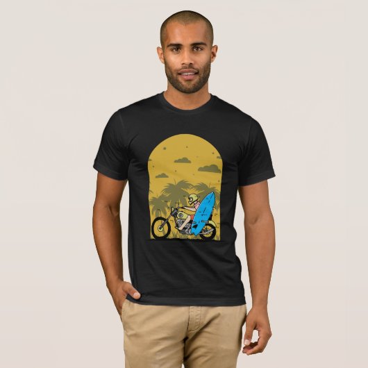 Surf Rider Motorcycle Beach Adventure Tシャツ (正面フル)