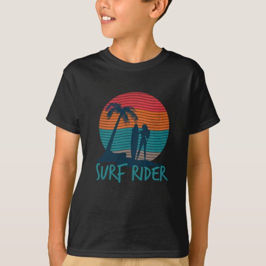Surf Rider-Riding the waves-surfing-Big wave Tシャツ (正面)