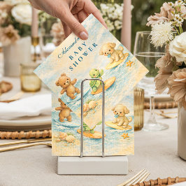 Surf’s Up Baby Shower スタンダードカクテルナプキン