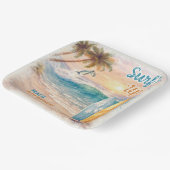 Surf’s Up Retro Beach Birthday Party  ペーパープレート (傾斜あり)