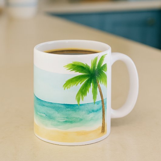 Surf Sand Palm Tree Coffee コーヒーマグカップ