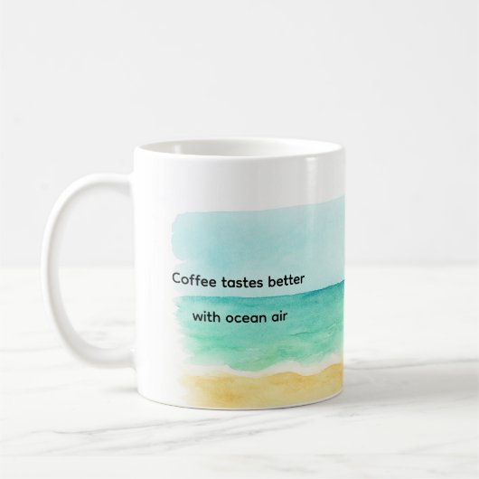 Surf Sand Palm Tree Coffee コーヒーマグカップ (左)