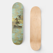 Surf Shack Hawaiian Faux Wood スケートボード (正面)