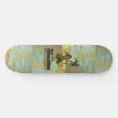 Surf Shack Hawaiian Faux Wood スケートボード (横)