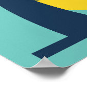 Surf sun and palm trees cool surf ポスター (角)