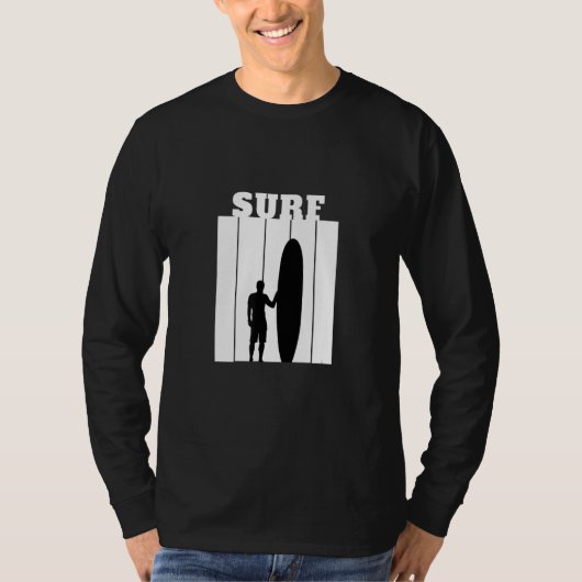 Surf Surfer Silhouette White Tシャツ (正面)