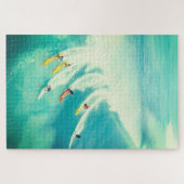 Surf Surfers Surfing Sea Wave Puzzle ジグソーパズル (横)