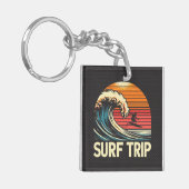 Surf Trip rétro sunset キーホルダー (正面左)