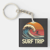 Surf Trip rétro sunset キーホルダー (正面)