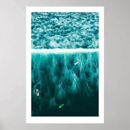 Surf Triptych Art Prints Scandi Ocean Beach ポスター (正面)