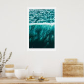 Surf Triptych Art Prints Scandi Ocean Beach ポスター (キッチン)
