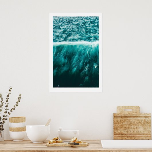 Surf Triptych Art Prints Scandi Ocean Beach ポスター (キッチン)