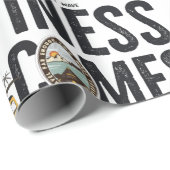 Surf Van Beach Quote Happiness Comes in Waves ラッピングペーパー (ロールコーナー)