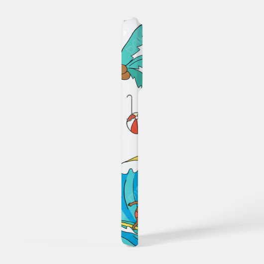 Surf & Waves – Cartoon Beach Gift Phone Case iPhoneケース (右側面)