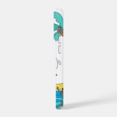 Surf & Waves – Cartoon Beach Gift Phone Case iPhoneケース (左側面)