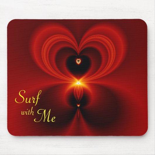 Surf with Me Valentine マウスパッド (正面)