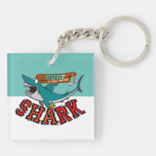 Surf with shark キーホルダー (裏面)