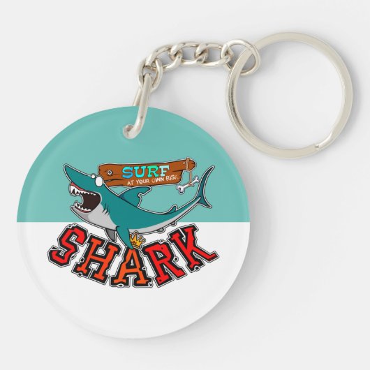 Surf with shark キーホルダー (裏面)