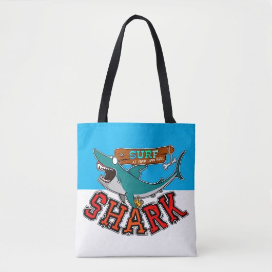 Surf with shark トートバッグ (正面)
