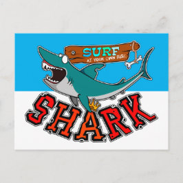 Surf with the shark シーズンポストカード