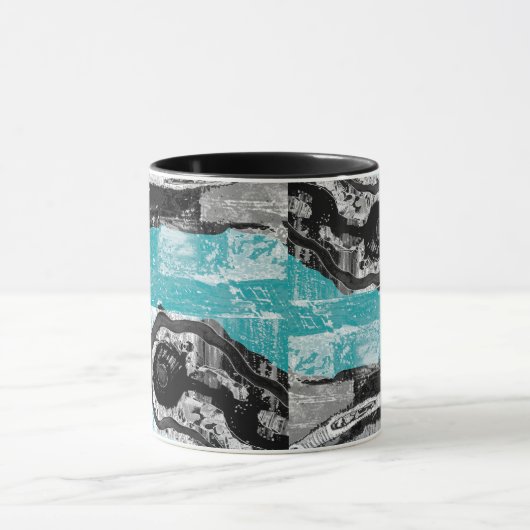 Surface Current – Abstract Flow & Structure Combo  マグカップ (中央)