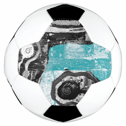 Surface Current – Abstract Flow & Structure Custom サッカーボール (正面)