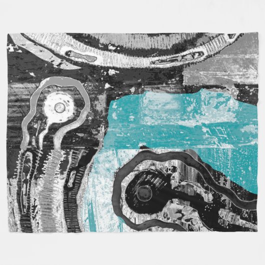 Surface Current – Abstract Flow & Structure Large  フリースブランケット (正面(横))