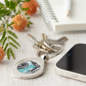 Surface Current – Abstract Flow & Structure Metal キーホルダー (側面)