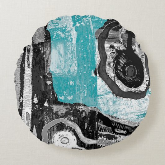 Surface Current – Abstract Flow & Structure Round ラウンドクッション (正面)