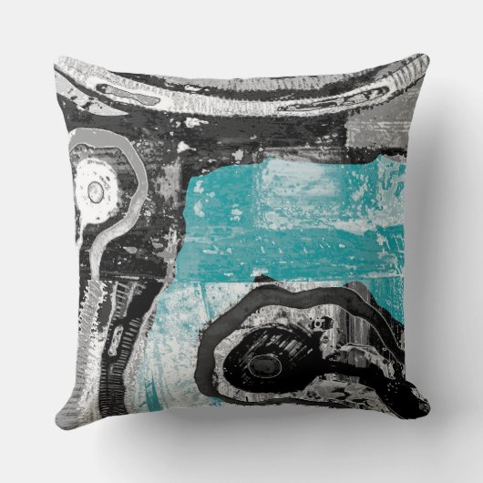 Surface Current – Abstract Flow & Structure Throw  クッション (裏面)