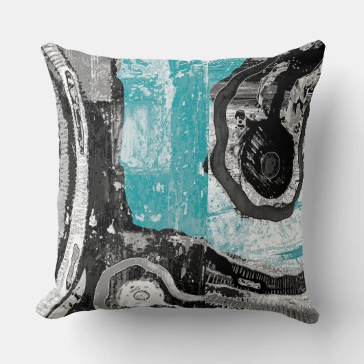 Surface Current – Abstract Flow & Structure Throw クッション (正面)