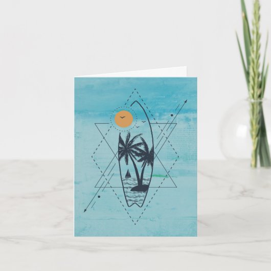 Surfboard greeting card カード (正面)