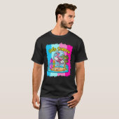 Surfboard Hello Summer Flamingo Funny Beach Summer Tシャツ (正面フル)