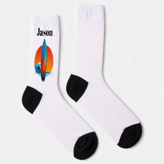Surfboard Surfer Socks ソックス (右)