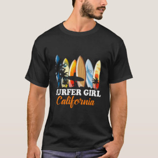 Surfboard Surfing California Beach Summer Tシャツ