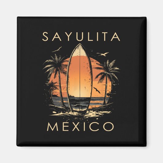 Surfboarder Sayulita Mexico Beach Surfing Surfer V マグネット (正面)