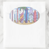 SURFBOARDSスタンプ(4) 楕円形シール (バッグ)