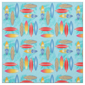 Surfbooardsおよびヤシの木 ファブリック (見本)