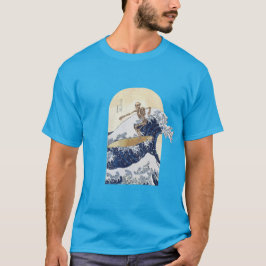 Surfeando la gran ola de kanagawa tシャツ