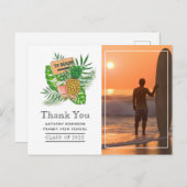 Surfer Adventure Graduation Thank You Photo ポストカード (正面/裏面)
