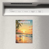 Surfer at Tamarindo Costa Rica マグネット (インサイチュ (食洗機))