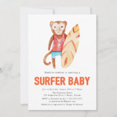 Surfer Baby | ベビーシャワーの招待状 招待状 (正面)