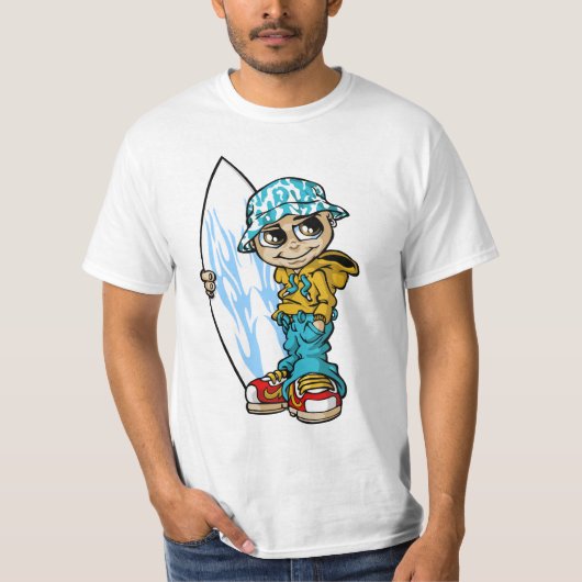 Surfer boy and his board tシャツ (正面)