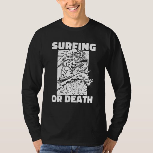 Surfer Death Waves Surfboard Surfrider Surfing 4t Tシャツ (正面)