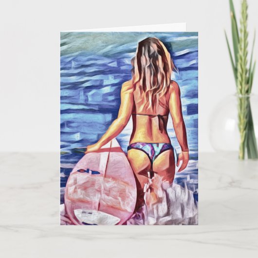 SURFER GIRL BIKINI G-STRING BLANK CARD シーズンカード (正面)